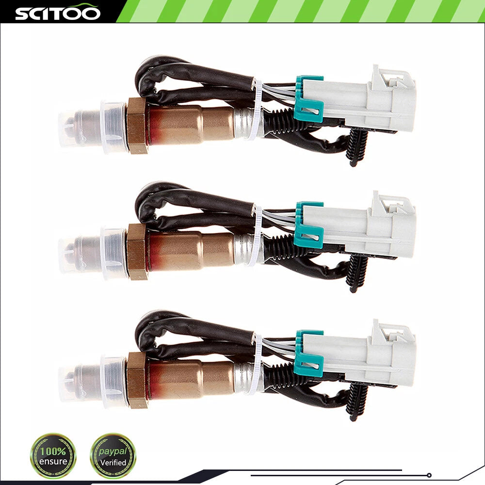 3pcs Oxygen Sensor Set for 2003-2004 Chevrolet S10 4.3L V6 (O2, Upstream, Downstream)