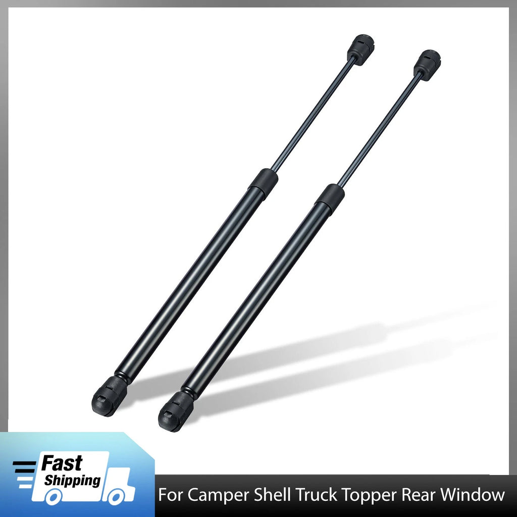 2X Gas Struts for Truck Topper Camper Shell Rear Window (17.1 in, 45lbs)
