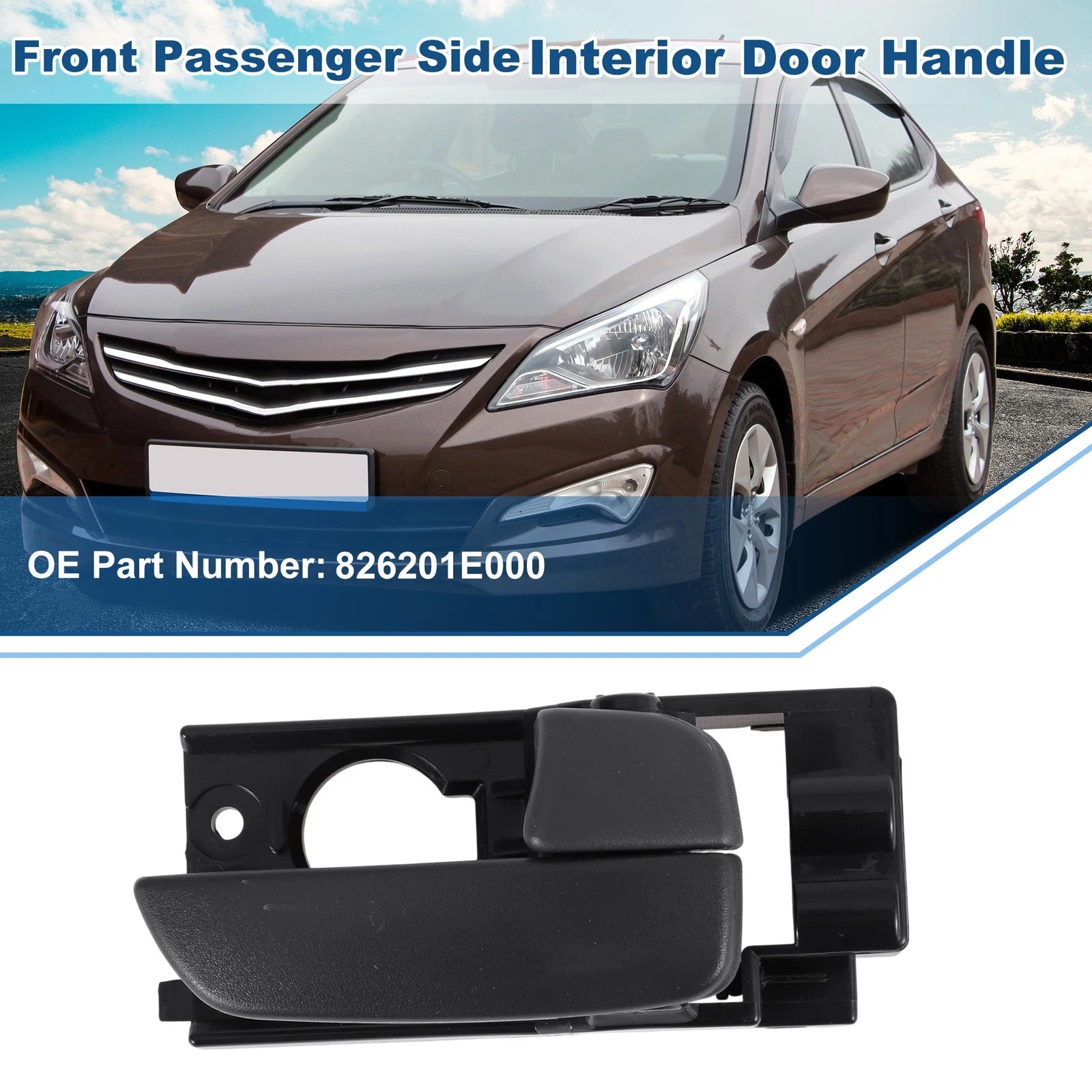 Front Driver Side Interior Door Handle for Hyundai Accent (2006–2011) No. 826201E000