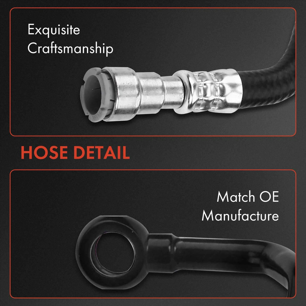 Set of 4 Power Steering Pressure & Return Hose for BMW 128i (2008–2013)