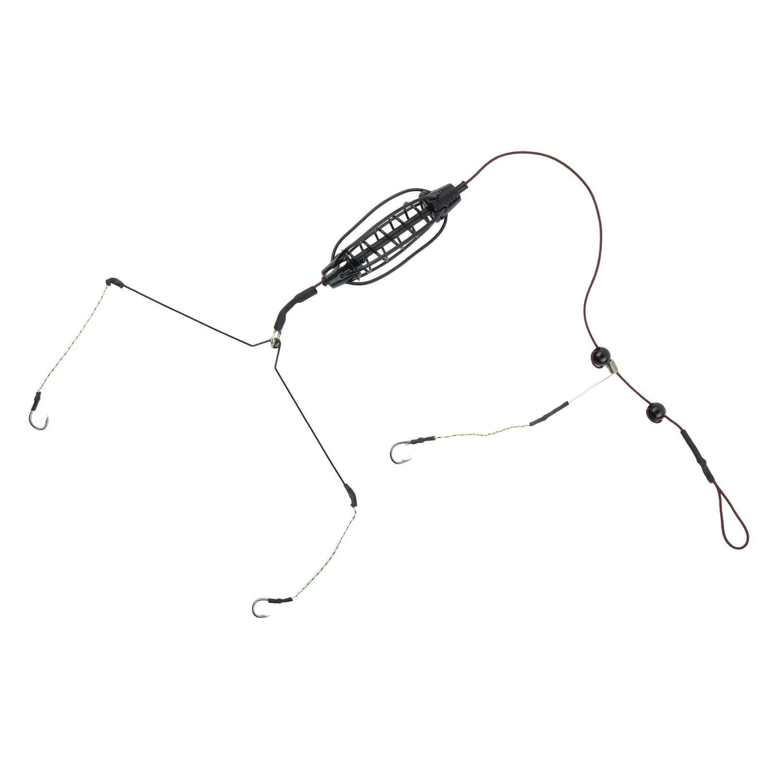 Fishing Feeder Rig Set for Carp Fishing (Black)