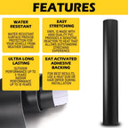 Matte Black Vinyl Wrap for Car (150cm x 30cm)