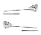 Chrome Interior Sun Visor Brackets for 1968 Ford Fairlane Hardtop Only