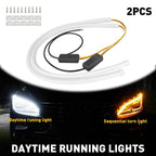2X 60cm LED Flexible Turn Signal Strip Lights for Universal Fit (2010–2023)