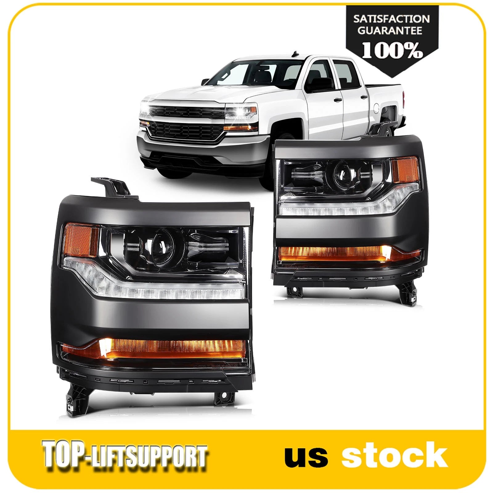 LED Headlights for Chevrolet Silverado 1500 (2016–2019)