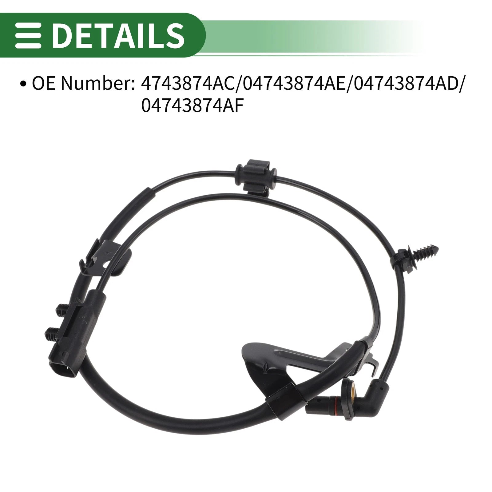 ABS Wheel Speed Sensor No. 4743874AC for Dodge Journey (2009–2020) Rear Right