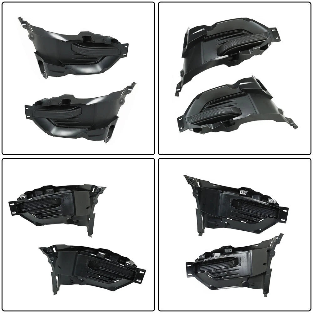 2X Black Fog Light Cover Trims for Ford Explorer (2020–2022)
