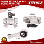 3Pcs Engine Motor & Transmission Mounts for Dodge Journey (2011–2017)