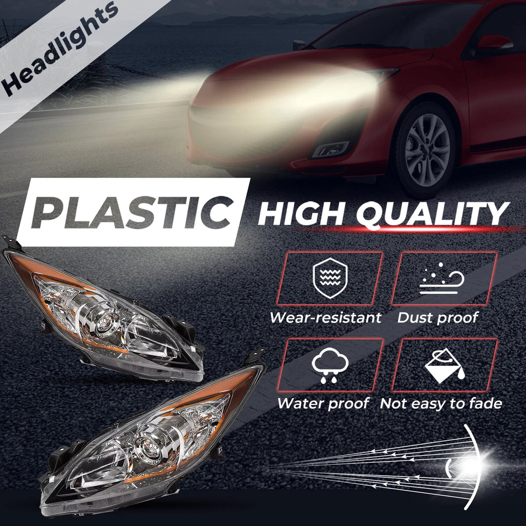 Headlight Assembly Set for Mazda 3 (2010–2013) with Projector