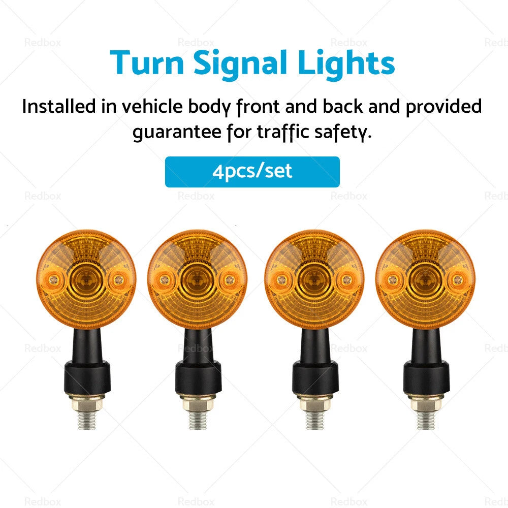 4X Turn Signals Amber for Harley Motorcycle (2002–2023)