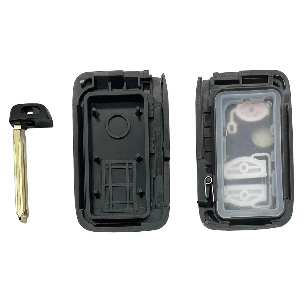 Smart Ignition Key Housing 2 Buttons Silver for Toyota RAV4 Highlander Corolla (2001-2023)