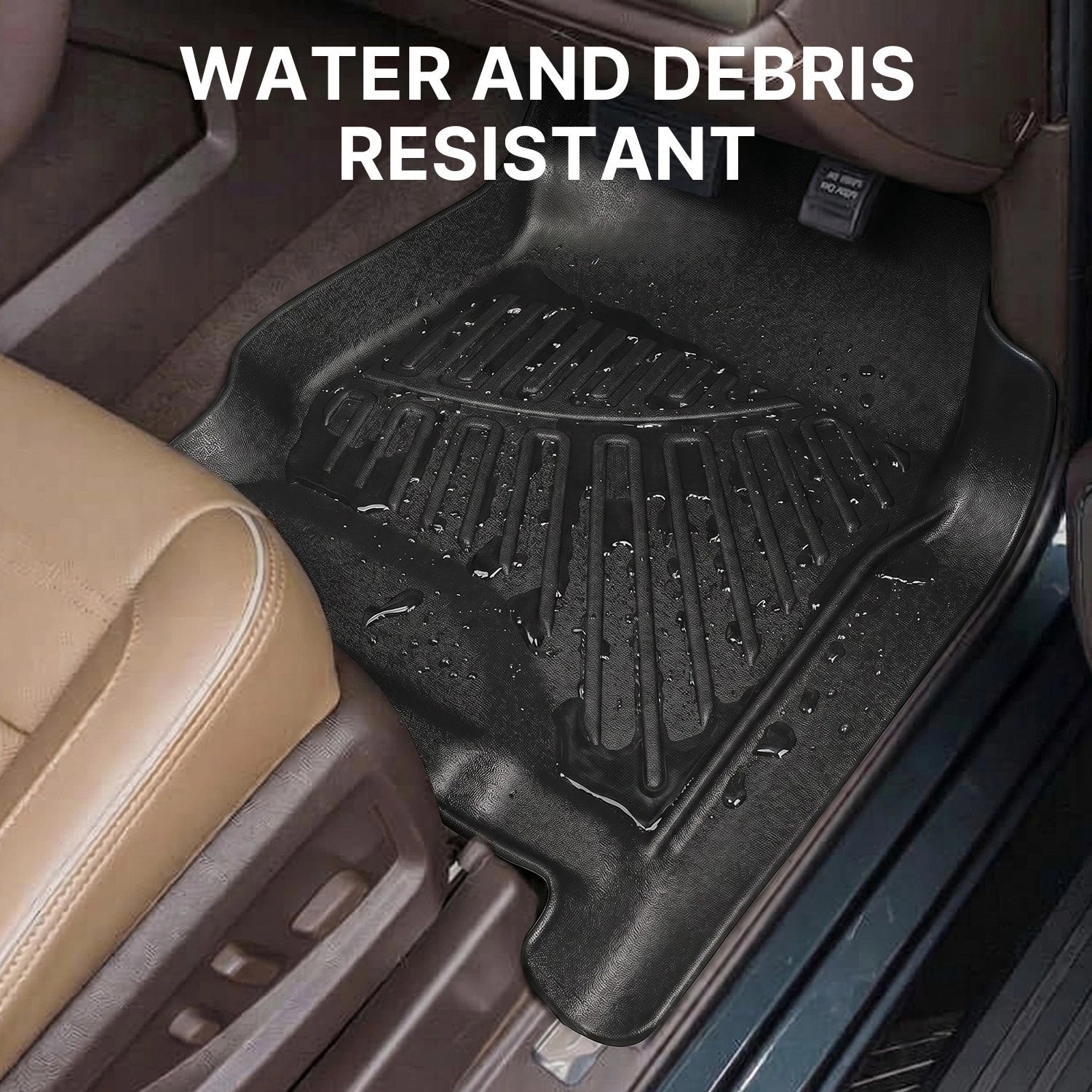 Set of 2 TPE 3D Floor Mats for Chevrolet Tahoe GMC Yukon (2015–2020)