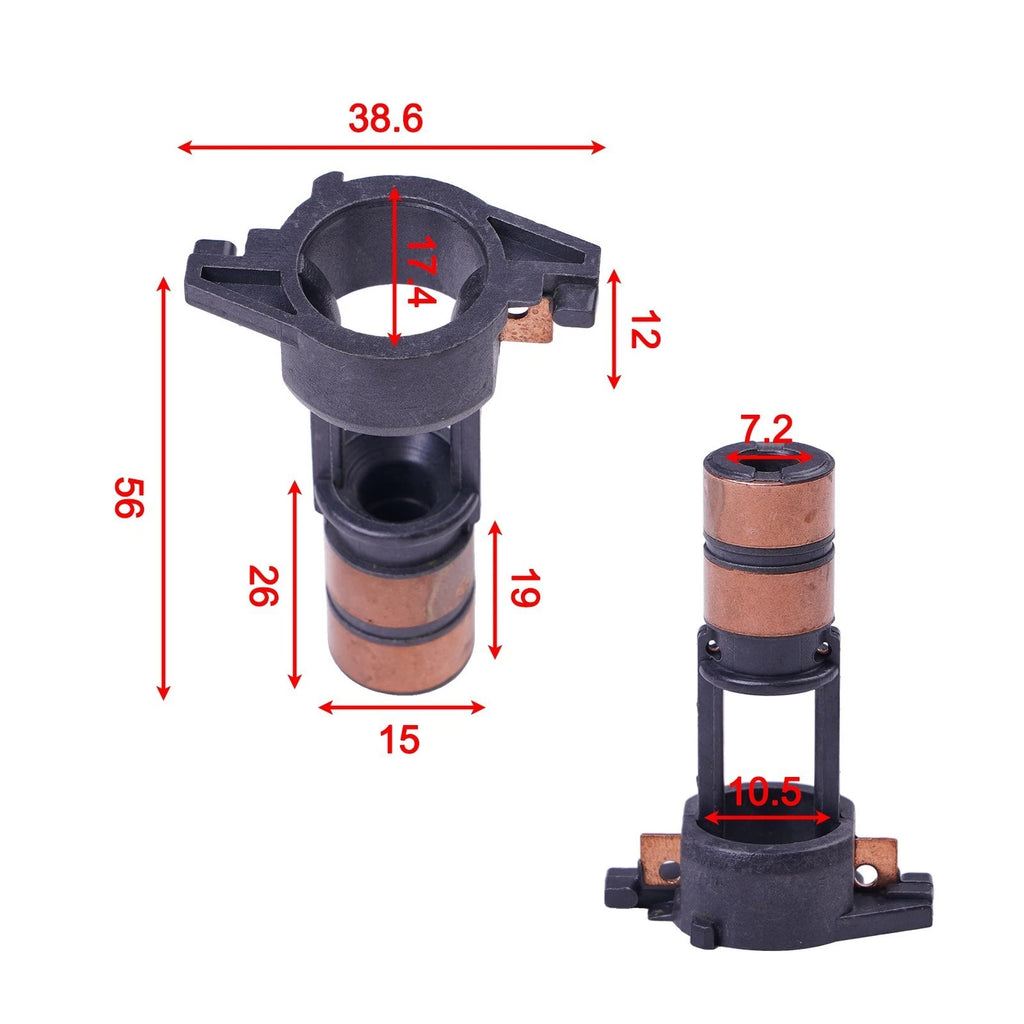 Copper Tone Collecting Rings 15x7 2x8mm for Enhanced Motor Performance