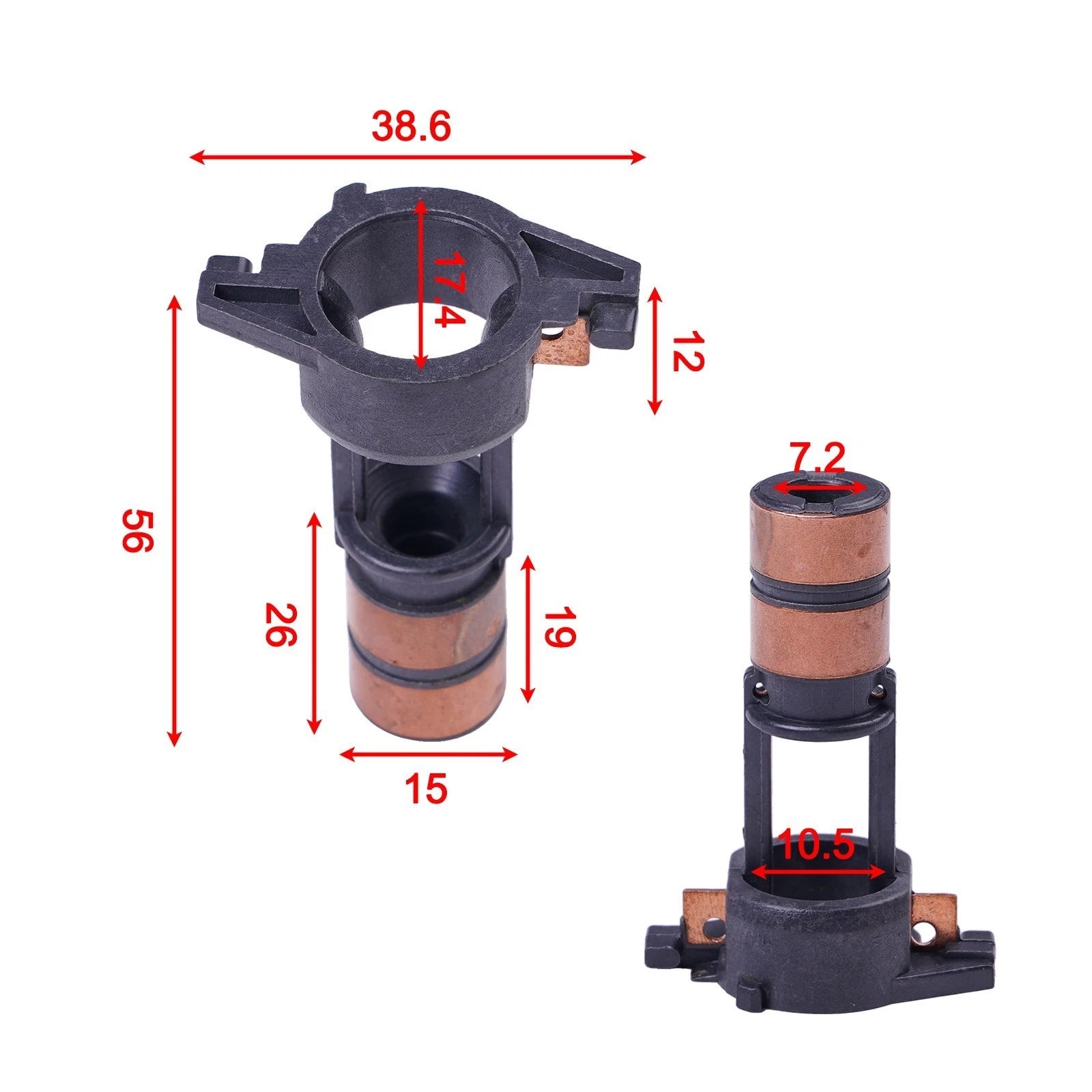 Copper Tone Collecting Rings 15x7 2x8mm for Enhanced Motor Performance