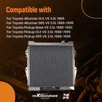 3-Row Radiator Shroud Fan for Toyota 4Runner Pickup V6 (1988–1995)
