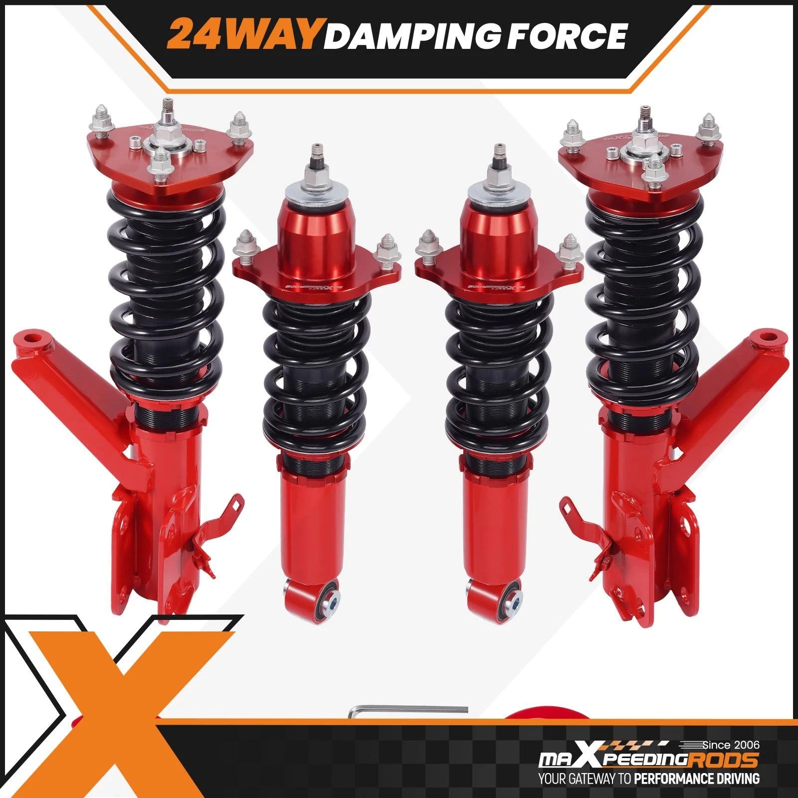 Coilovers 24-Way Damper Lowering Kit for Acura RSX (2002–2006)