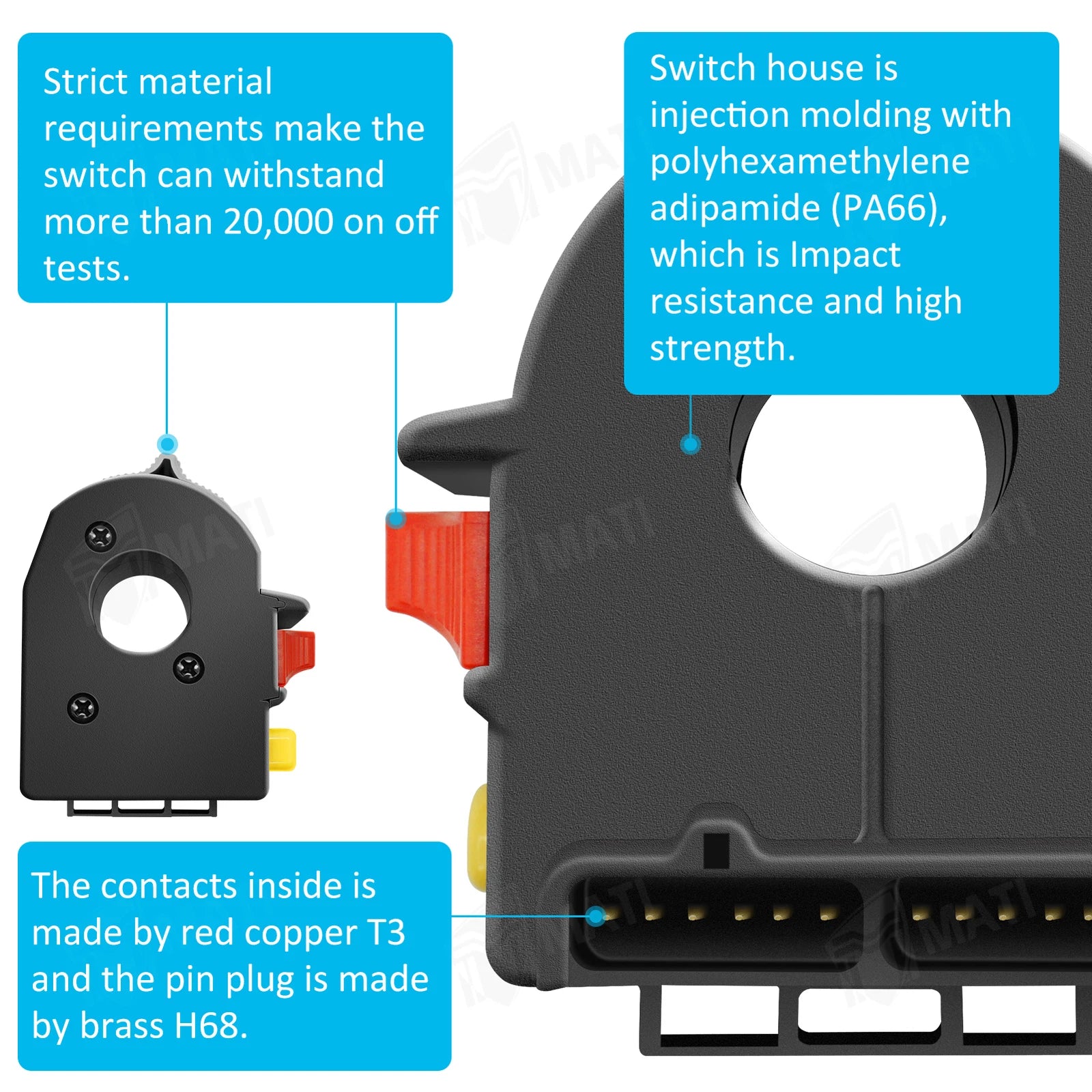 Left Handlebar Start Stop Switch Headlight for Polaris Scrambler 500 (1999–2001)