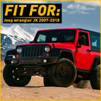 Hood Locking Latch Catch Kit for Jeep Wrangler JK (2007-2018) Black