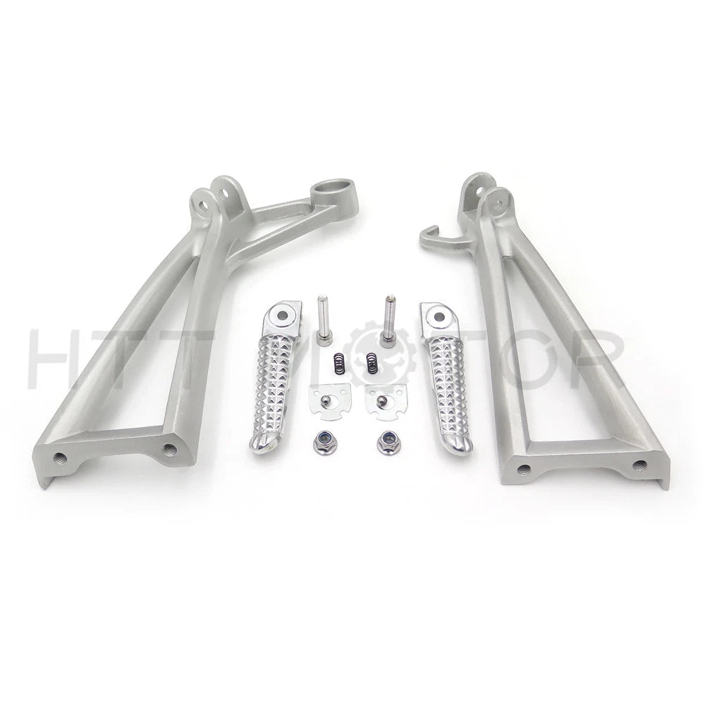 Rear Passenger Foot Pegs Brackets for Yamaha YZF R6S (2006–2010) Silver