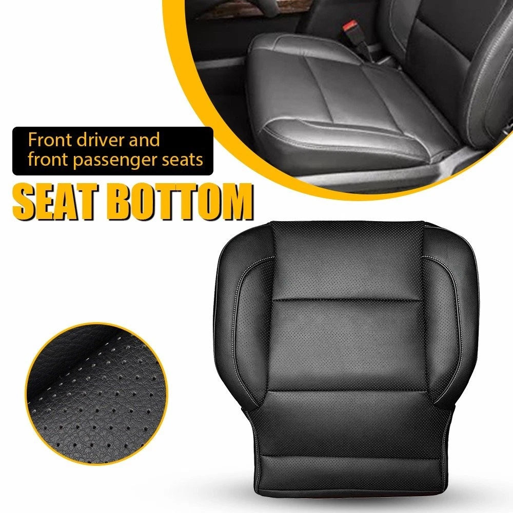 Set of 2 Leather Bottom Seat Covers for Chevrolet Silverado GMC 1500 2500 3500HD