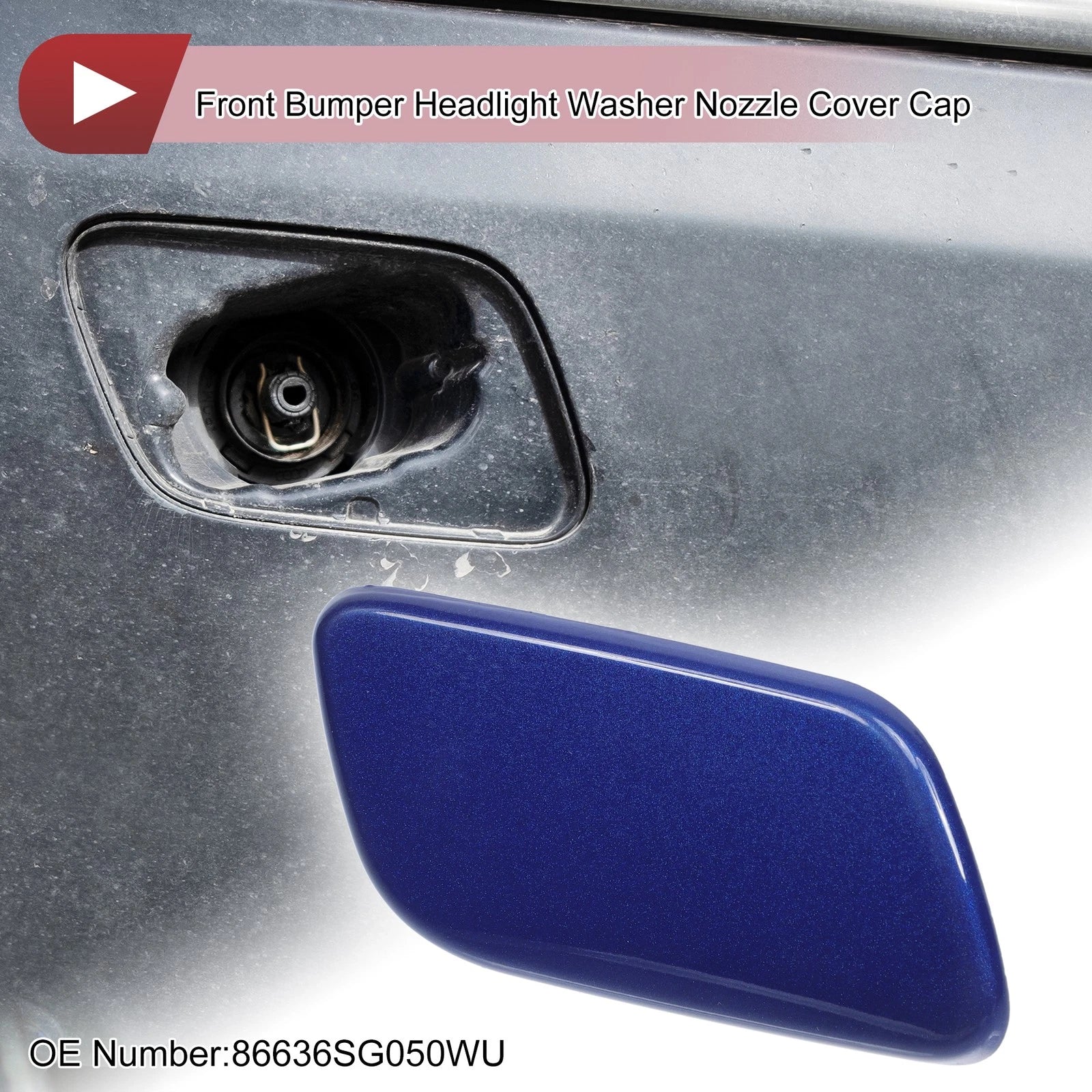 Front Right Washer Nozzle Cover Cap for Subaru Forester (2013–2015) Blue