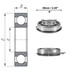 Deep Groove Ball Bearing 28x58x16mm for Scooter Skateboard (P0)