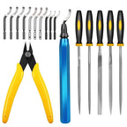 Deburring Tool Set for 3D Printing (Carbon Steel Blades, Ergonomic Grip)
