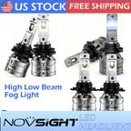 Set of 6 LED Headlight & Fog Bulbs 9005 9006 H11 6500K for High Low Beam