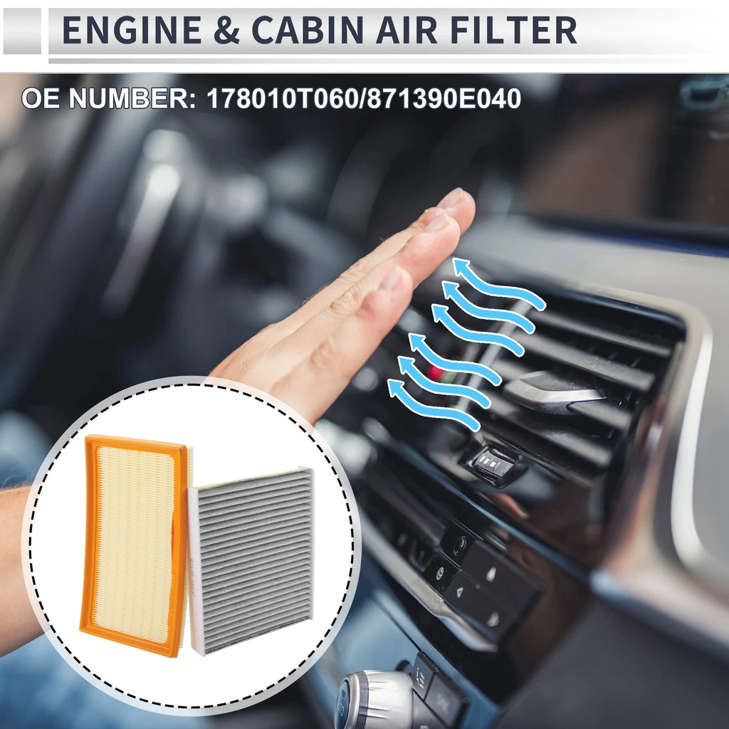 Engine Cabin Air Filter Combo for Toyota Camry 2.5L 3.5L (2018–2024)