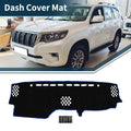 Dashboard Dash Cover Mat for Toyota Prado (2017–2024) Black Blue Set of 1
