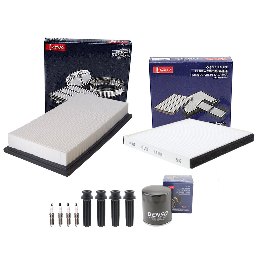 Denso Tune Up Kit 4 Spark Plugs & Boots for Ford Edge 2.0L L4 Turbo (2015–2020)