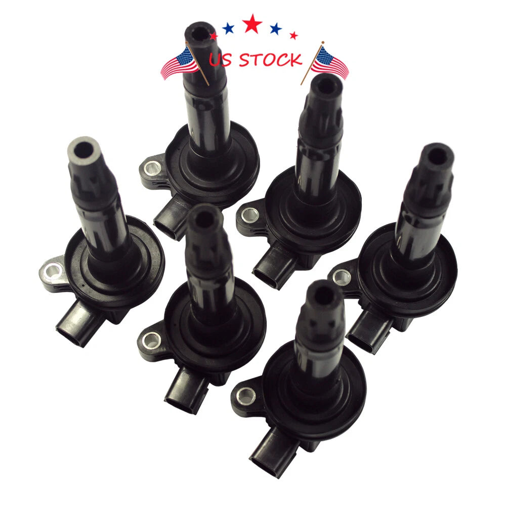 Set of 6 Ignition Coils for Ford 3.5L 3.7L V6 (2009-2019)