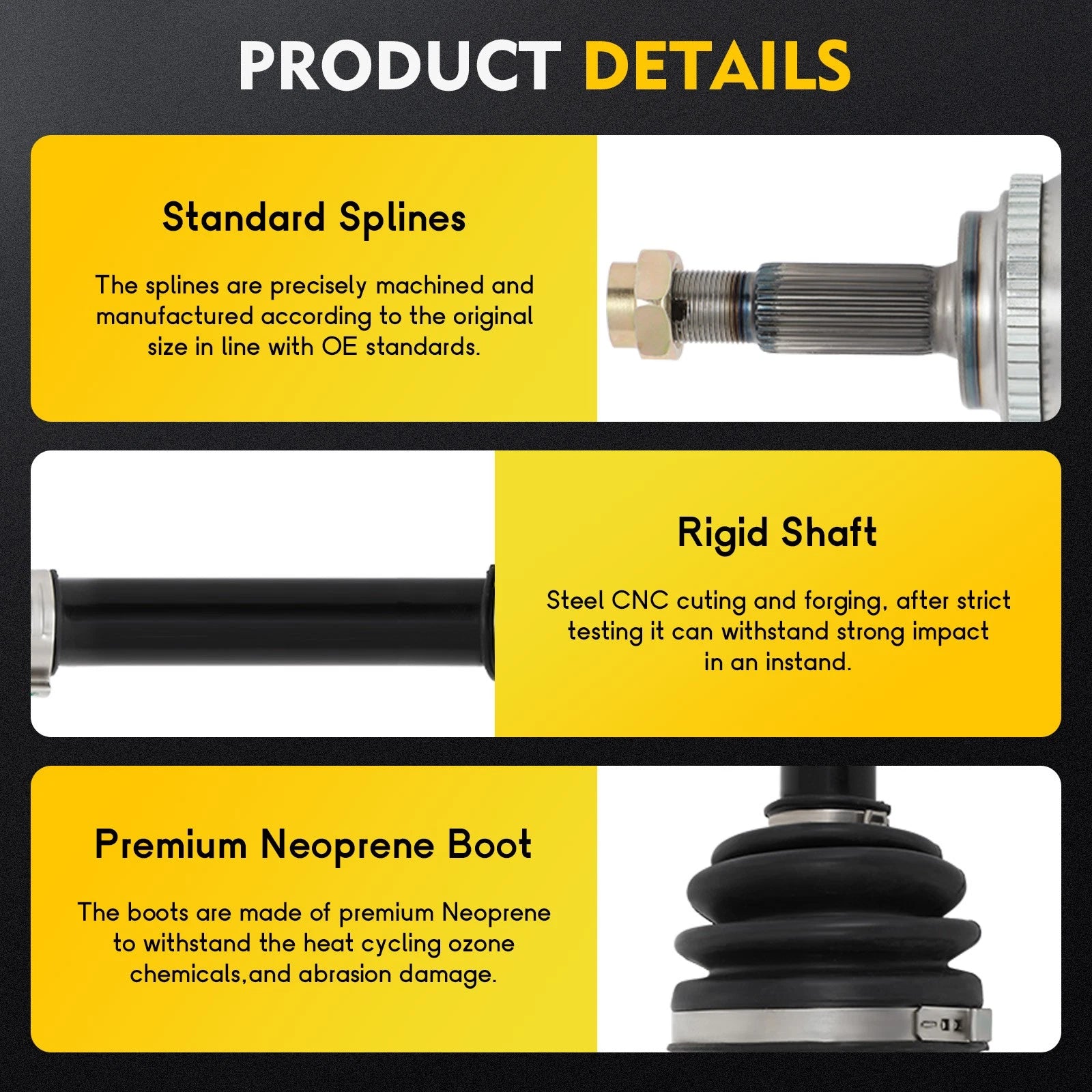 CV Axle Front Left for Toyota Camry 2002–2006, Avalon 2013–2014