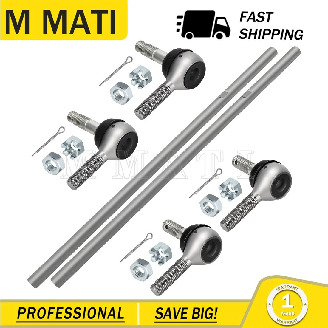 2X Tie Rods Assembly for Polaris Scrambler XP 1000 (2014–2018) #1823620 #1824007