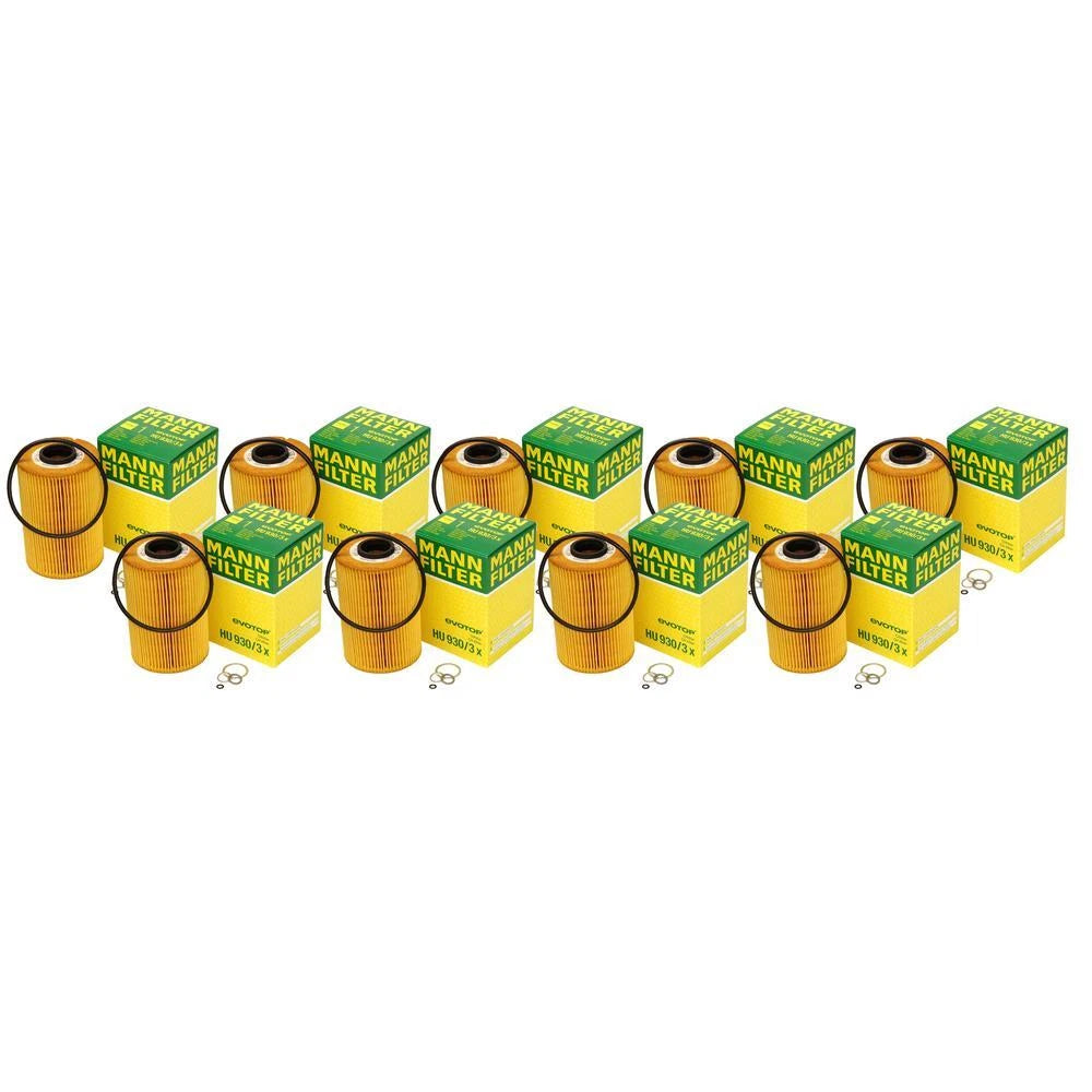 Set of 9 Cartridge Engine Oil Filters for BMW E12 E34 530i 535i