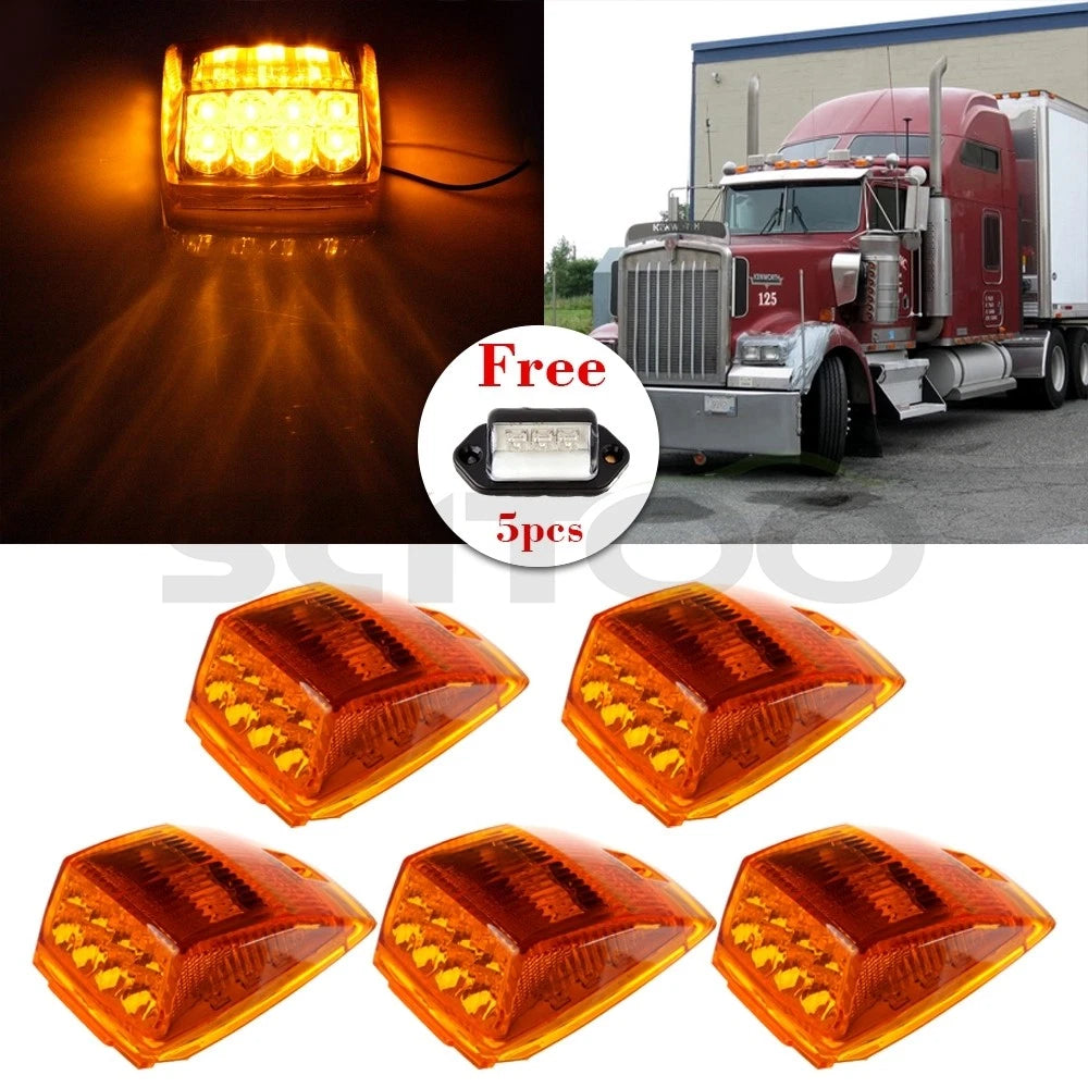 5x LED Side Marker Lights for Dodge (Amber/Red)