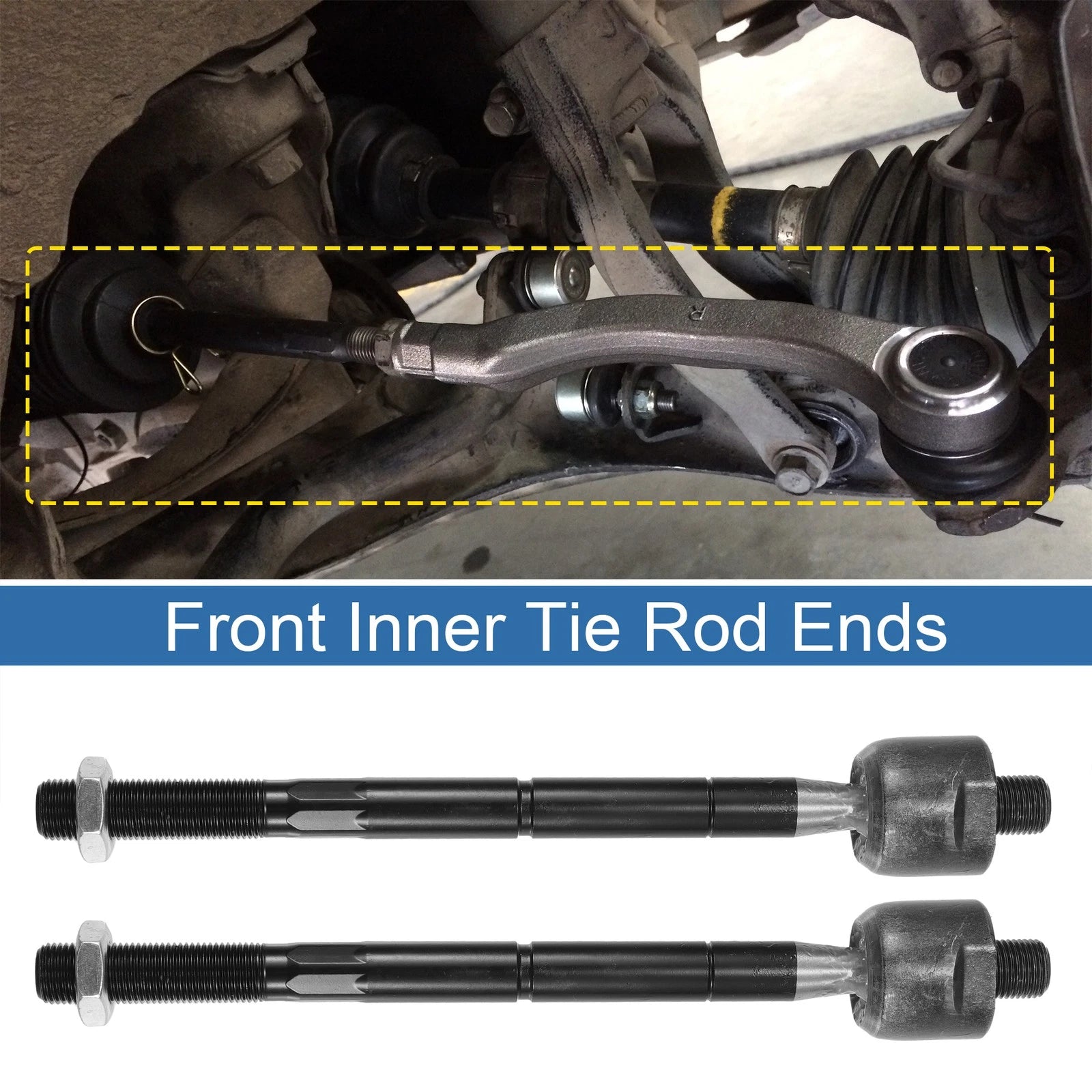 Set of 4 Front Inner Tie Rod End Links for Toyota RAV4 (2006–2018)