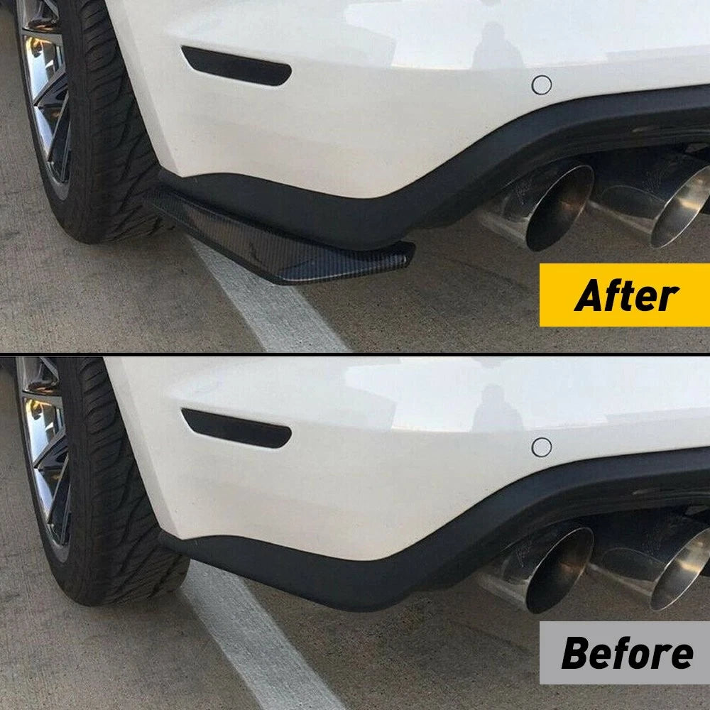 Carbon Fiber Rear Bumper Canard Fin Splitter for