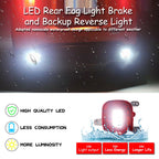 Clear & Red Lens Rear Bumper Reflector Tail Light for Jeep Renegade (2015–2022)