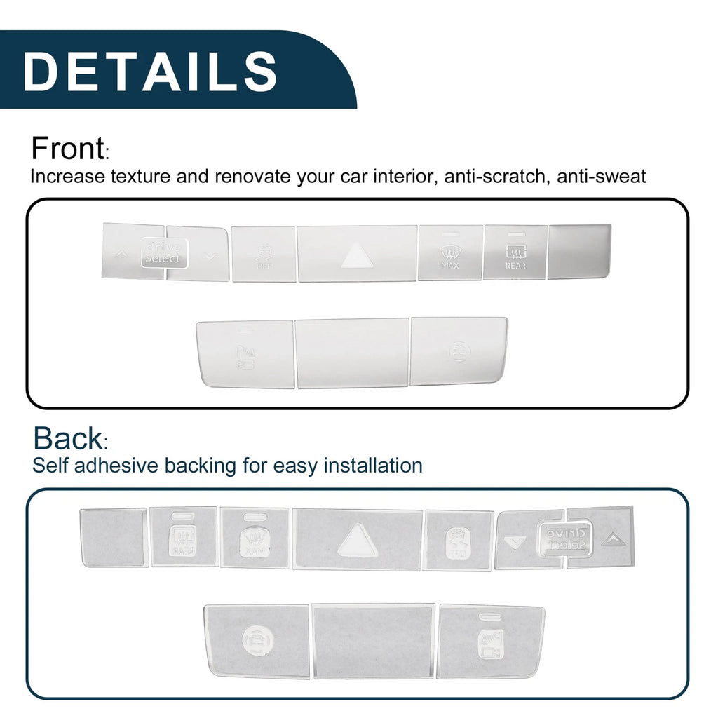 Central Control Buttons Cover Alarm Switch Sticker for Audi A6 A7 (2012–2018)