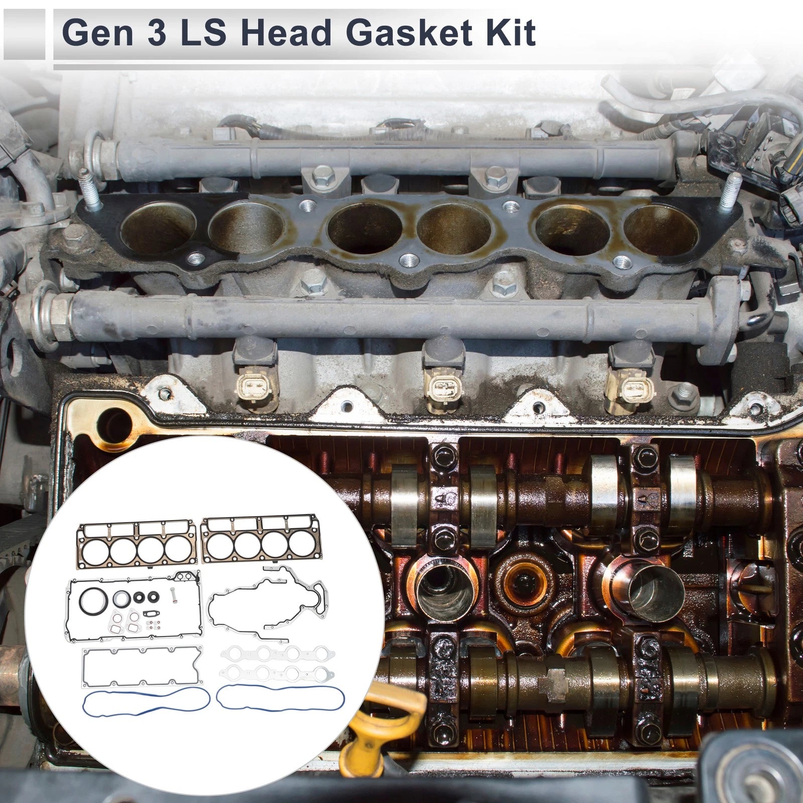Gen 3 LS Head Gasket Kit for Chevy LS1 LS6 LQ4 LQ9 4.8L 5.3L 5.7L (1997–2009)