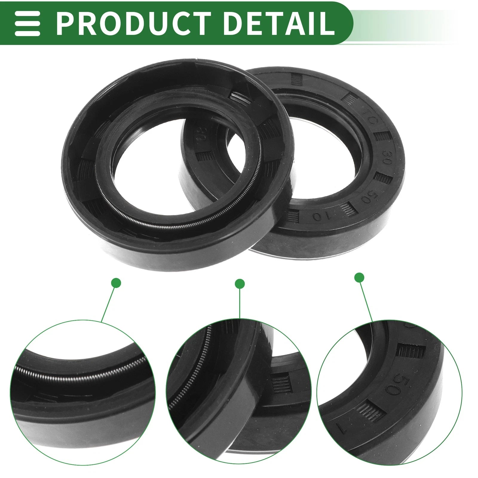 Set of 5 Oil Seal Rotary Shaft Seal NBR Rubber 30x50x10mm