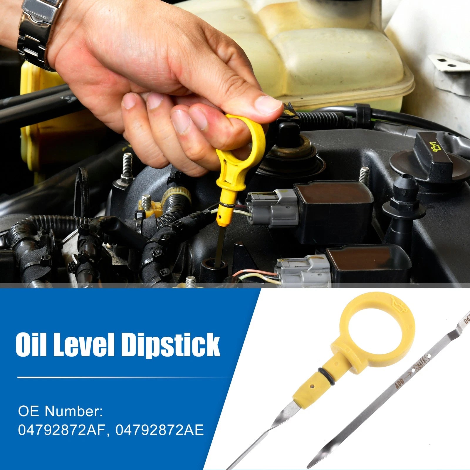Engine Oil Level Indicator Dipstick for Dodge 300C (2016–2019) 4792872AFAE