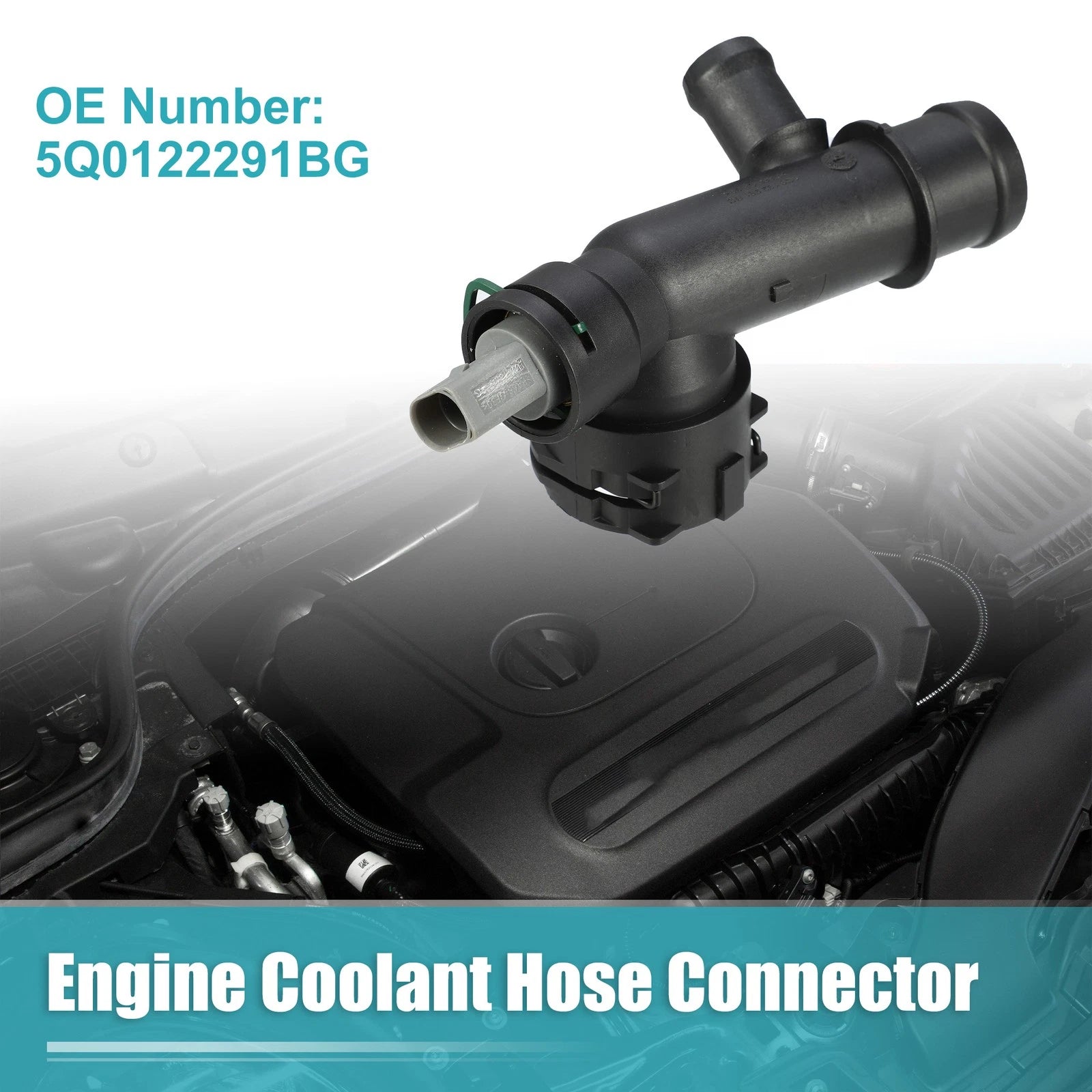 Engine Coolant Hose Connector No.5Q0122291BG for Audi A3 (2018–2020)