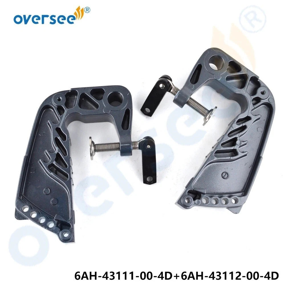 Bracket Kit Clamp for Yamaha 2/4T 8 9.9 15 20HP (6AH-43111-00-4D, 6AH-43112-00-4D)
