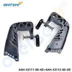 Bracket Kit Clamp for Yamaha 2/4T 8 9.9 15 20HP (6AH-43111-00-4D, 6AH-43112-00-4D)