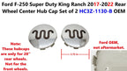 Set of 2 Rear Wheel Center Hub Caps for Ford F250SD King Ranch (2017–2022) HC3Z-1130-B