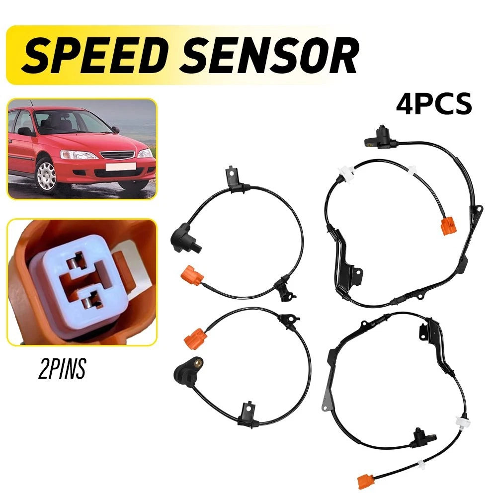4X ABS Wheel Speed Sensor for Acura CL TL Honda Accord (1998–2003) 57475-S84A53 57470-S84A53