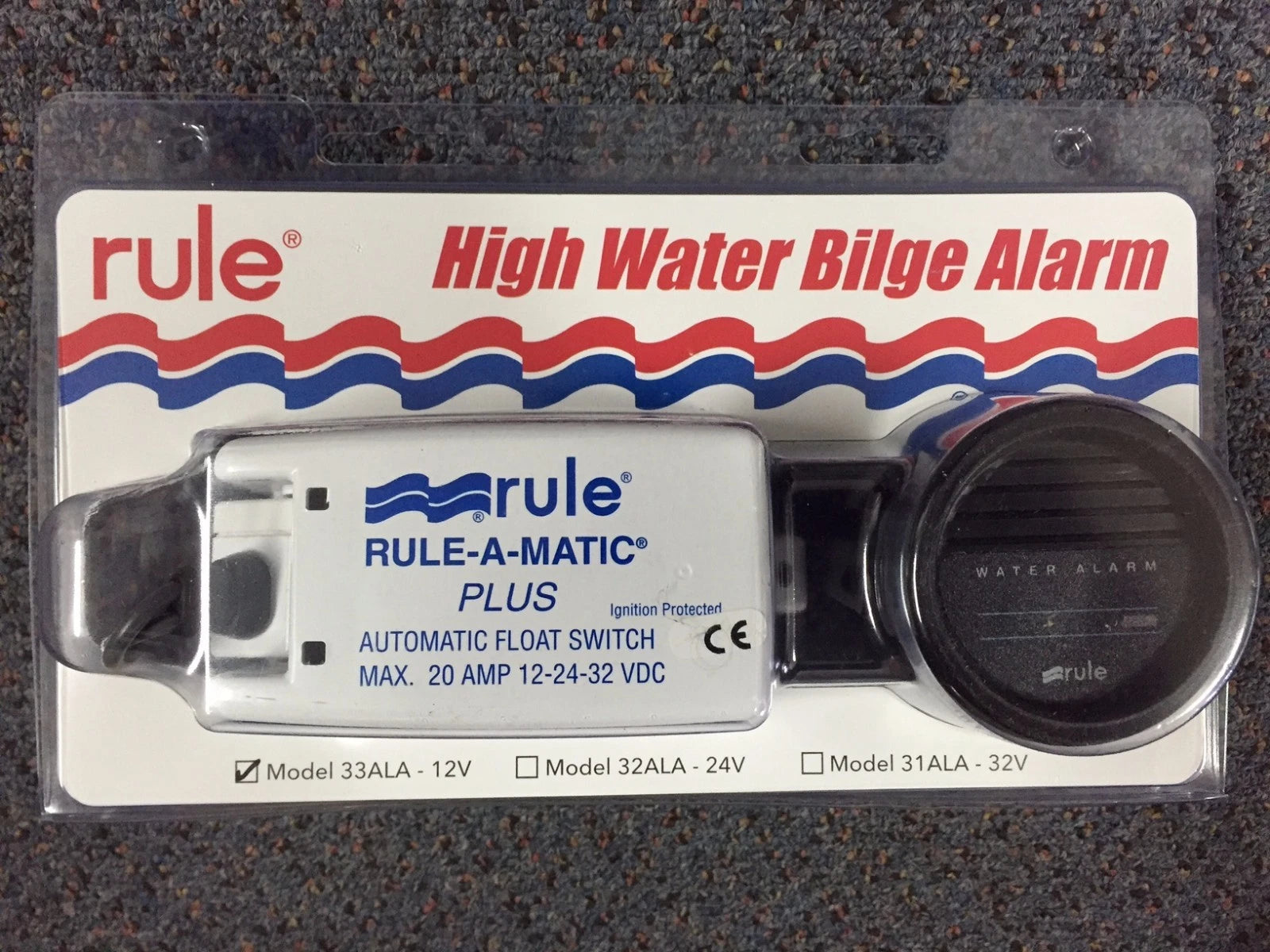 12V Bilge Alarm Kit for Rule Model 33ALA (In Dash Gauge)