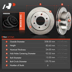 Rear Disc Brake Rotors for Ford Ranger (2019–2022) Bronco (2021–2023)
